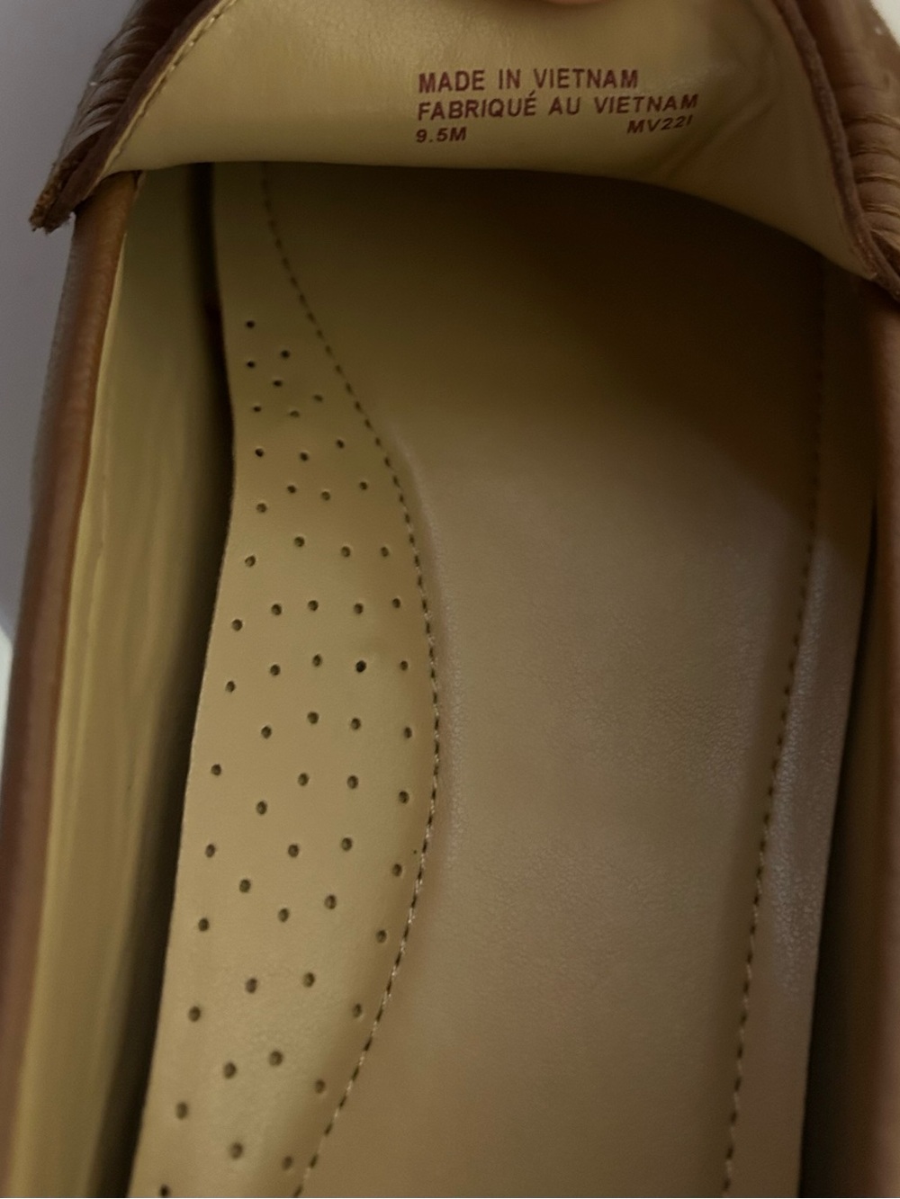 Michael Kors Brown Leather MK Logo Penny Loafers - Picture 4 of 5